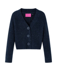 Cardigan tricoté pour enfants bleu marine 140 | Mobilier & Déco
