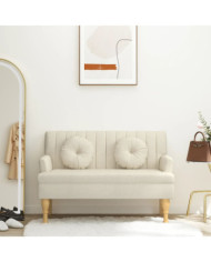 Banc avec coussins 113x64,5x75,5 cm lin | Mobilier & Déco