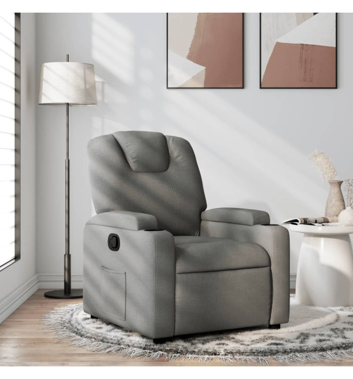 Fauteuil inclinable Gris foncé Tissu | Mobilier & Déco