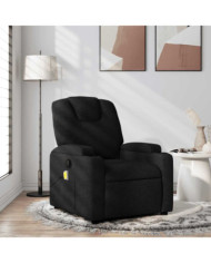 Fauteuil de massage inclinable Noir Tissu | Mobilier & Déco