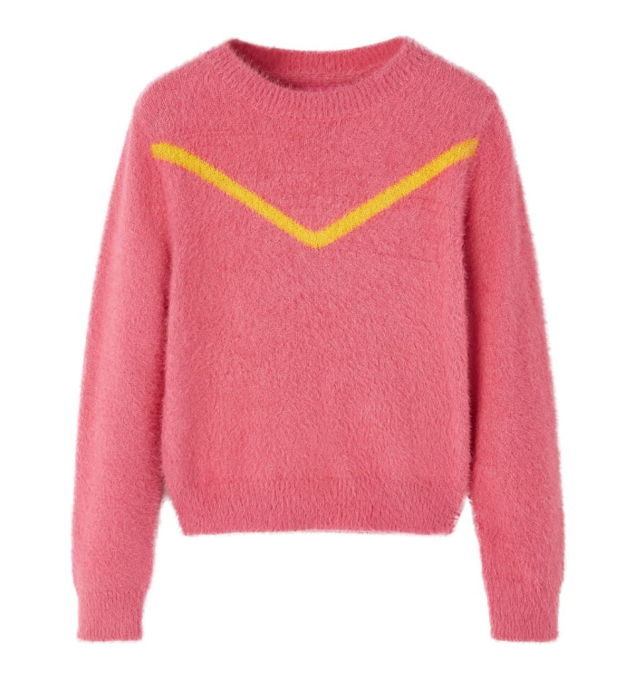 Pull-over tricoté pour enfants rose vieux 140 | Mobilier & Déco