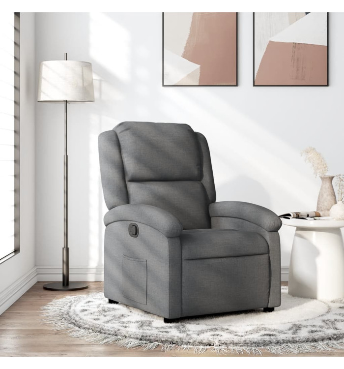 Fauteuil inclinable Gris foncé Tissu | Mobilier & Déco