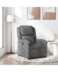 Fauteuil inclinable Gris foncé Tissu | Mobilier & Déco
