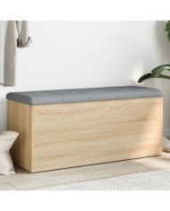 Banc de rangement chêne sonoma 102x42x45 cm bois d'ingénierie | Mobilier & Déco