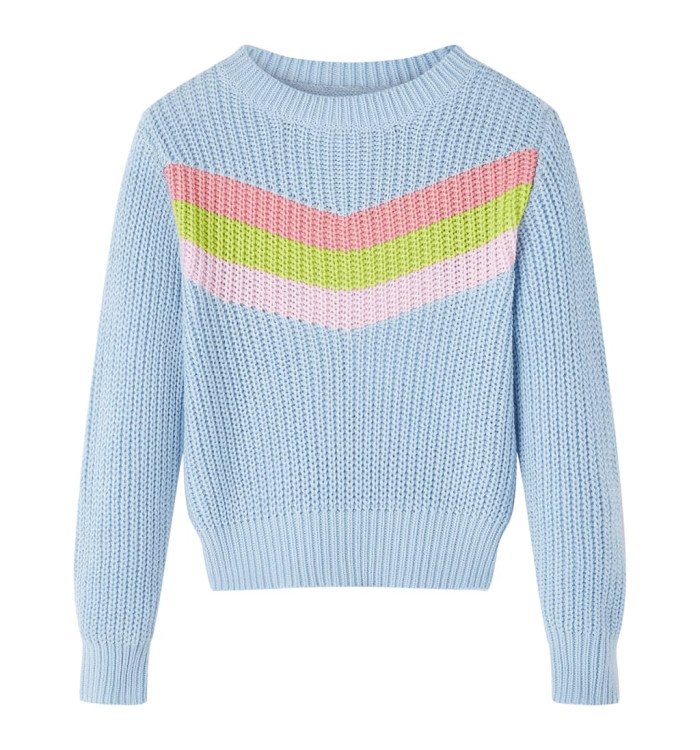 Pull-over tricoté pour enfants bleu 140 | Mobilier & Déco