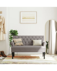 Banc avec dossier taupe 120x62x75,5 cm tissu | Mobilier & Déco