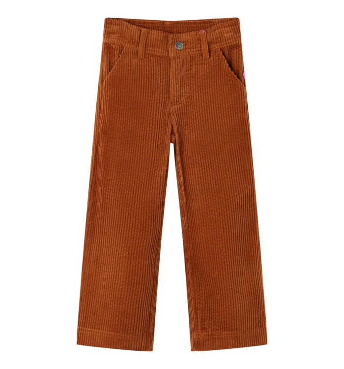 Pantalons pour enfants velours côtelé cognac 116 | Mobilier & Déco