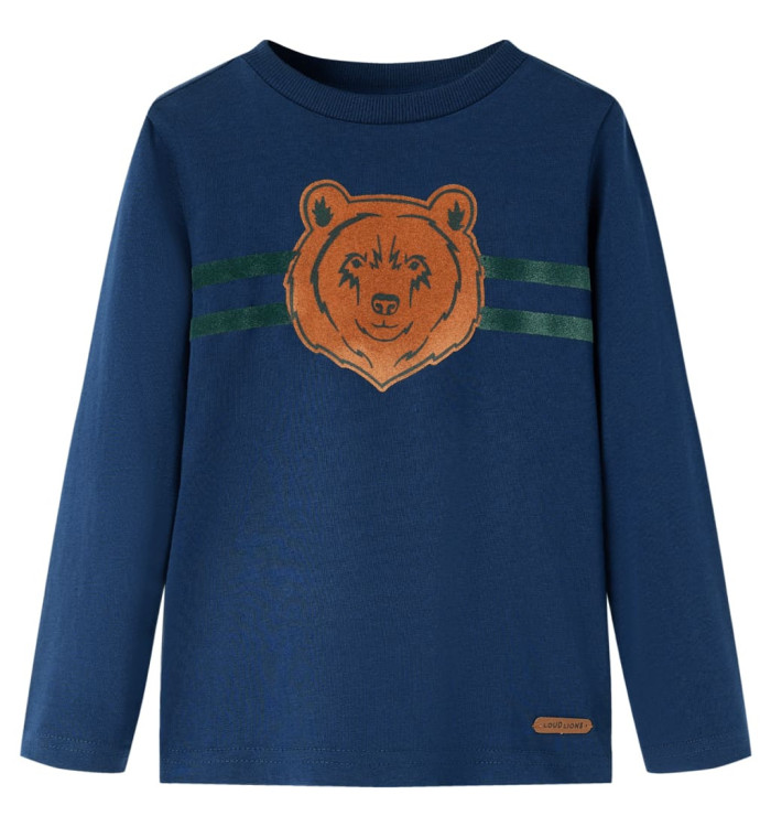 T-shirt enfants à manches longues bleu marine 92 | Mobilier & Déco