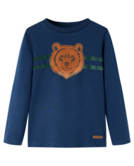 T-shirt enfants à manches longues bleu marine 92 | Mobilier & Déco
