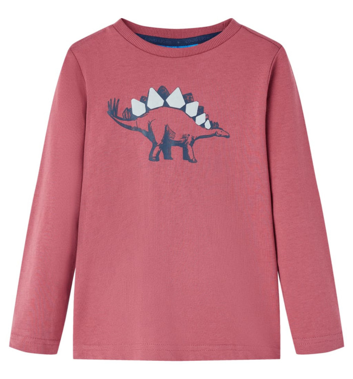 T-shirt enfants à manches longues rouge foncé 92 | Mobilier & Déco