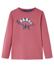 T-shirt enfants à manches longues rouge foncé 92 | Mobilier & Déco