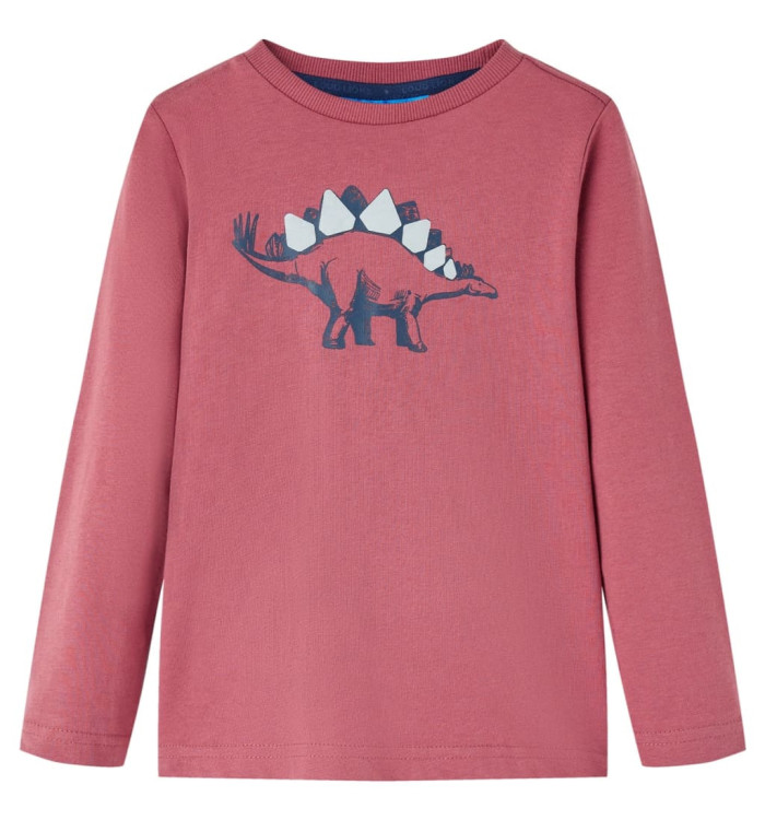 T-shirt enfants à manches longues rouge foncé 116 | Mobilier & Déco