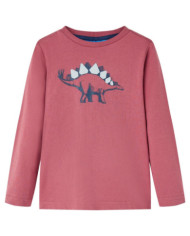 T-shirt enfants à manches longues rouge foncé 116 | Mobilier & Déco