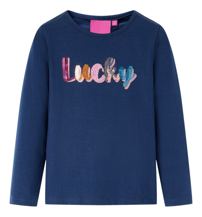T-shirt enfants à manches longues bleu marine 92 | Mobilier & Déco