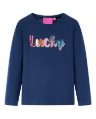 T-shirt enfants à manches longues bleu marine 92 | Mobilier & Déco