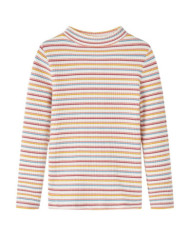 T-shirt enfants manches longues faux col roulé écru 128 | Mobilier & Déco