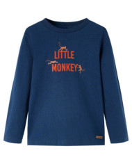 T-shirt enfants à manches longues bleu marine 92 | Mobilier & Déco