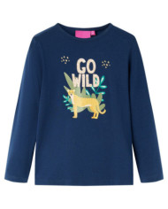 T-shirt enfants à manches longues bleu marine 92 | Mobilier & Déco