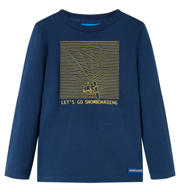 T-shirt enfants manches longues bleu marine 92 | Mobilier & Déco