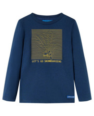 T-shirt enfants manches longues bleu marine 92 | Mobilier & Déco