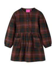 Robe pour enfants à manches longues cognac 116 | Mobilier & Déco