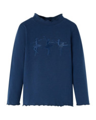 T-shirt enfants à manches longues bleu marine 116 | Mobilier & Déco