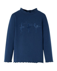 T-shirt enfants à manches longues bleu marine 140 | Mobilier & Déco