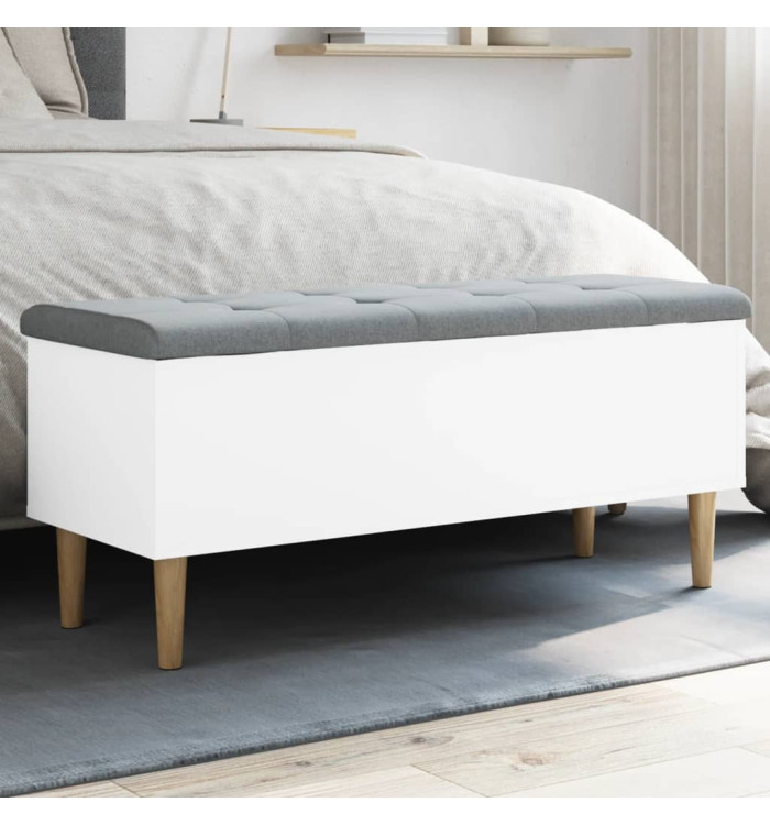 Banc de rangement blanc 102x42x46 cm bois d'ingénierie | Mobilier & Déco