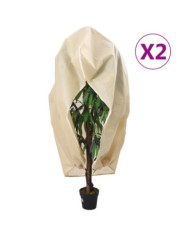Housses de protection pour plantes avec fermeture éclair 2 pcs | Mobilier & Déco