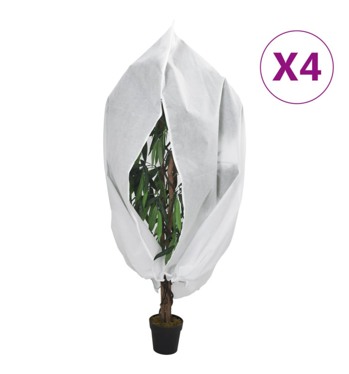 Housses de protection pour plantes avec fermeture éclair 4 pcs | Mobilier & Déco