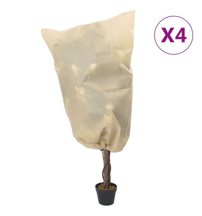 Housses de protection pour plantes avec cordon de serrage 4 pcs | Mobilier & Déco