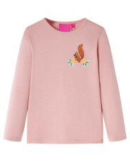 T-shirt enfants à manches longues rose clair 104 | Mobilier & Déco