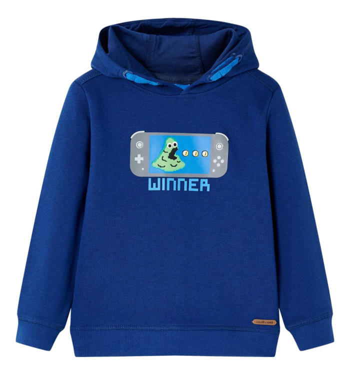 Sweatshirt à capuche pour enfant bleu foncé 128 | Mobilier & Déco