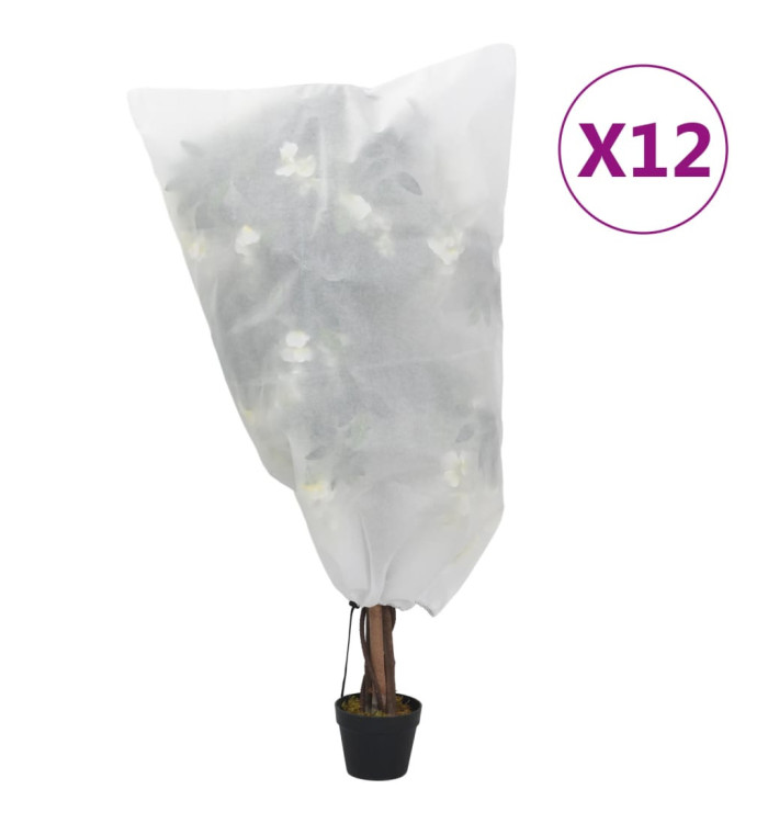 Housses de protection pour plantes avec cordon de serrage 12pcs | Mobilier & Déco