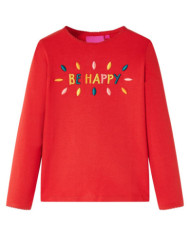 T-shirt enfants à manches longues rouge 140 | Mobilier & Déco