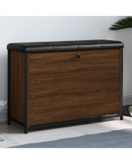 Banc à chaussures avec tiroir rabattable chêne fumé 82x32x56 cm | Mobilier & Déco