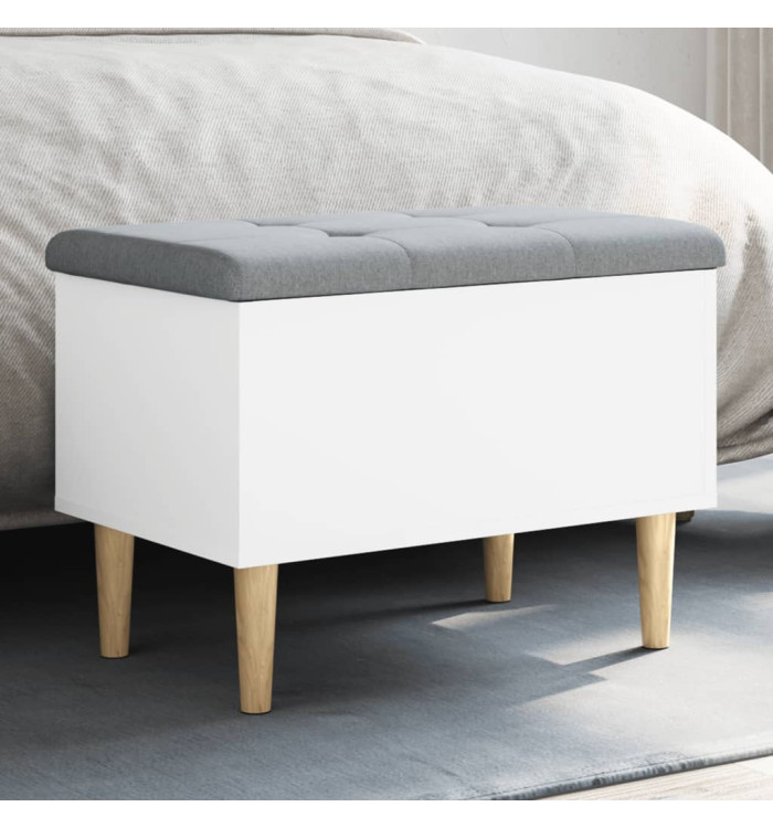 Banc de rangement blanc 62x42x46 cm bois d'ingénierie | Mobilier & Déco