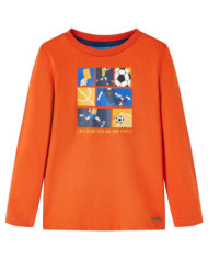 T-shirt enfants à manches longues orange 140 | Mobilier & Déco