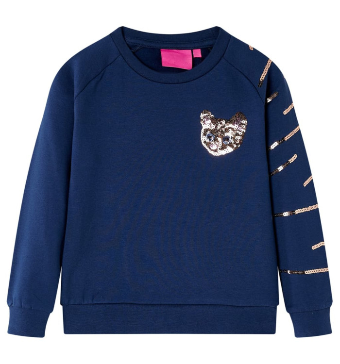 Sweatshirt pour enfants bleu marine 140 | Mobilier & Déco