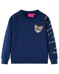 Sweatshirt pour enfants bleu marine 140 | Mobilier & Déco