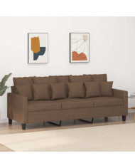 Canapé à 3 places Marron 180 cm Tissu | Mobilier & Déco