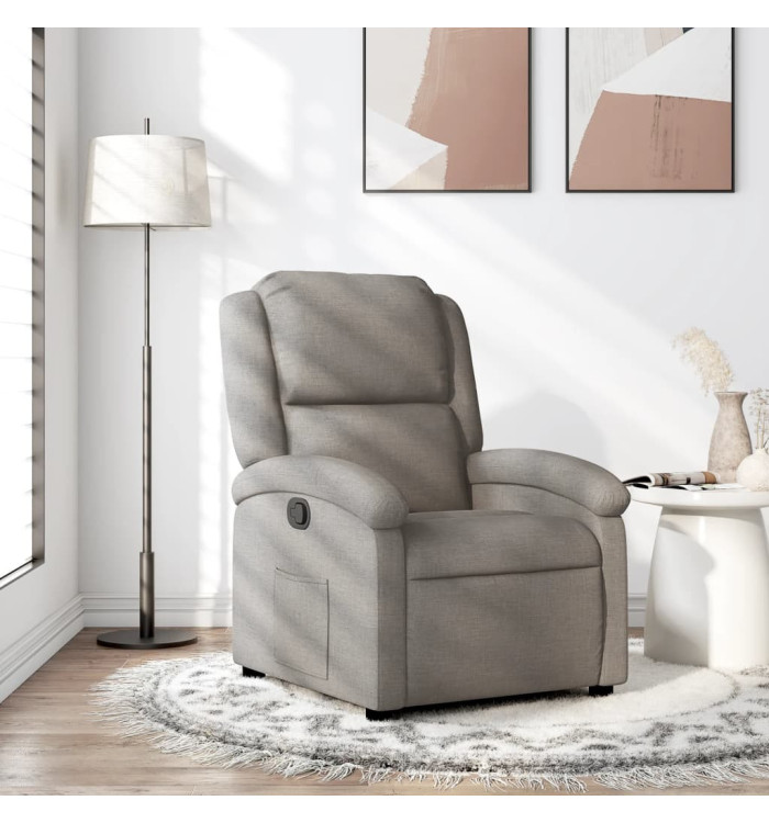 Fauteuil inclinable Taupe Tissu | Mobilier & Déco