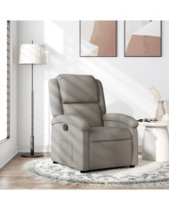 Fauteuil inclinable Taupe Tissu | Mobilier & Déco