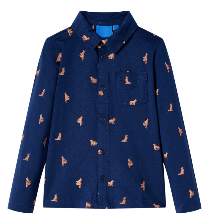 Chemise pour enfants bleu marine 104 | Mobilier & Déco
