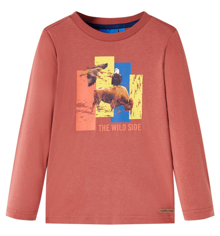 T-shirt enfants à manches longues henné 92 | Mobilier & Déco