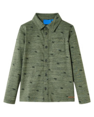 Chemise pour enfants kaki mélangé 128 | Mobilier & Déco