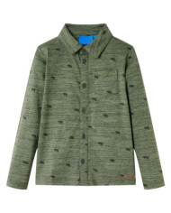 Chemise pour enfants kaki mélangé 104 | Mobilier & Déco