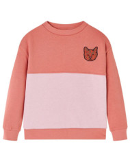 Sweat-shirt enfants bloc de couleurs rose 140 | Mobilier & Déco