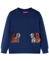 Sweatshirt pour enfants bleu marine 140 | Mobilier & Déco