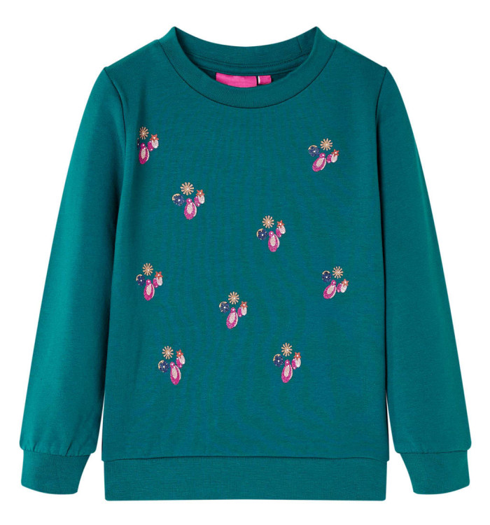 Sweatshirt pour enfants vert foncé 128 | Mobilier & Déco
